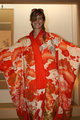 KCP student Jenny Nulf in a kimono