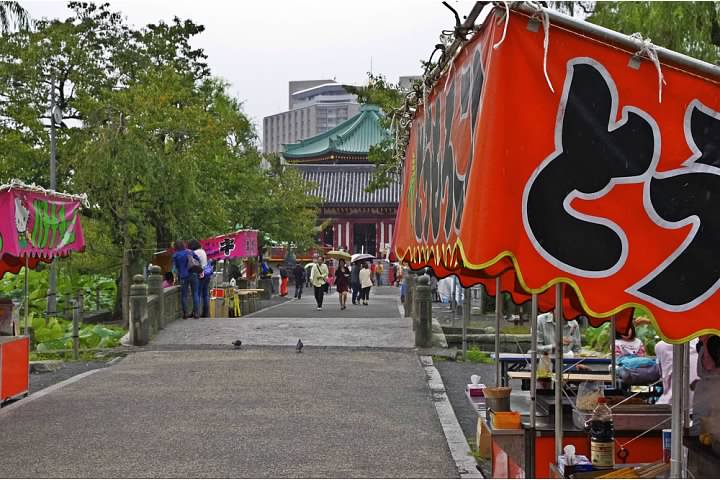 Food stalls in Ueno Park