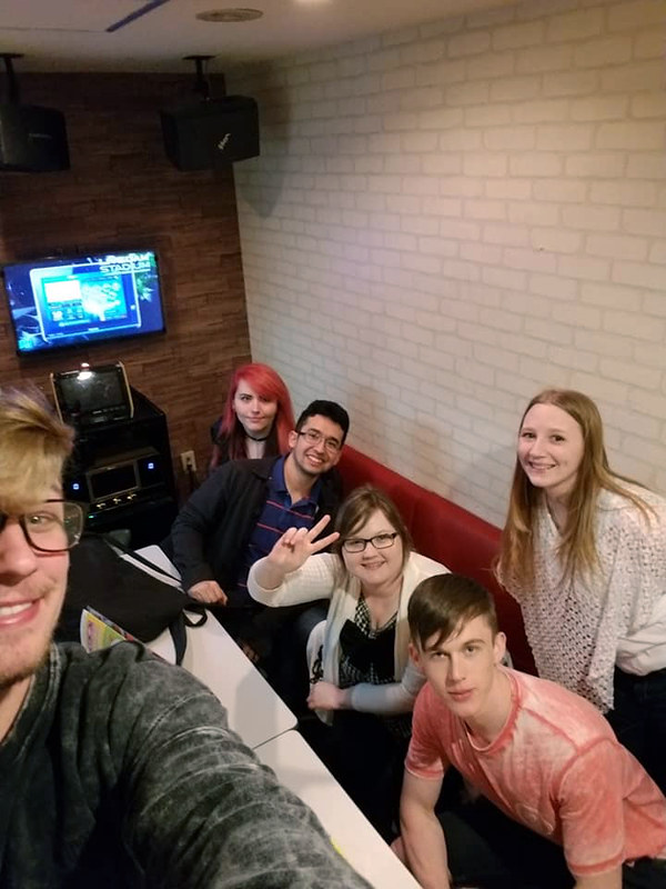 KCP students out enjoying karaoke.