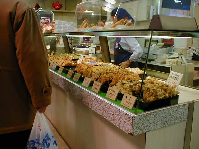 Tempura display in Japan.