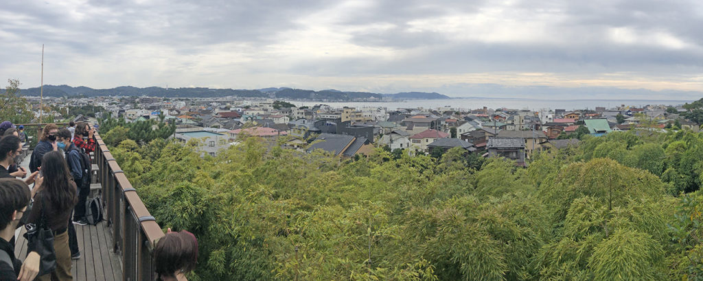 Hase Dera temple top view Panoramic