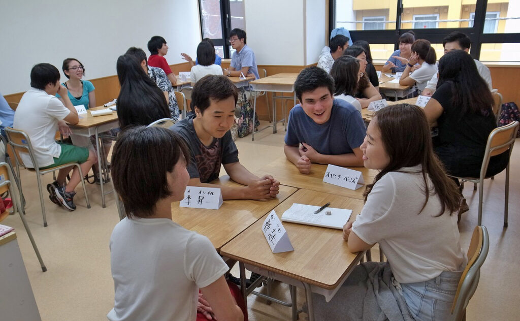 KCP students at conversation practice.